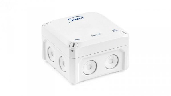 Puszka naścienna 85x85x54mm IP66 z membranami biała SNFK08 83168006