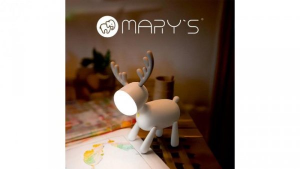MARYS LAMPKA LED JELONEK BIAŁY