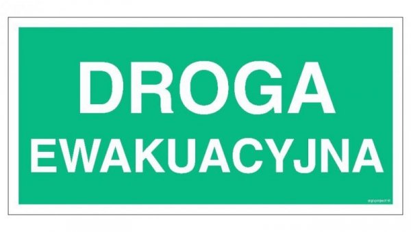 ZNAK - AC005 Droga ewakuacyjna 80 x 40 cm TS - Płyta TD foto.