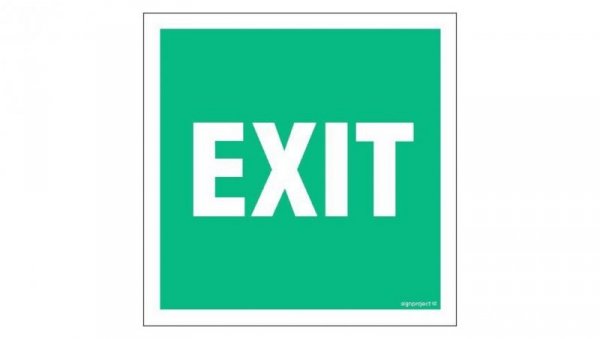 ZNAK - AC062 EXIT 50 x 50 cm PS - Płyta 1mm foto.