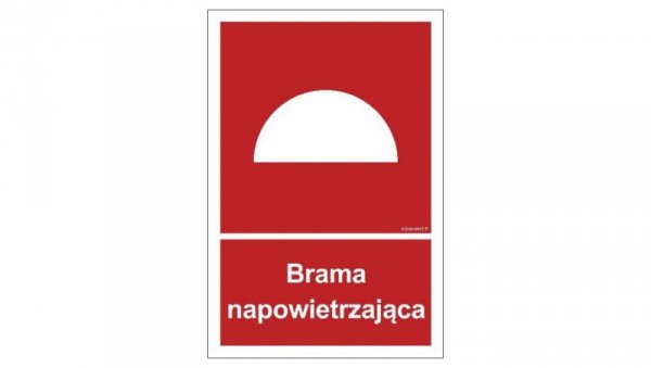 ZNAK - BC061 Brama napowietrzająca 10 x 14,8 cm PS - Płyta 1mm foto.