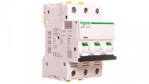 Wyłącznik nadprądowy 3P B 10A 10kA AC iC60H-B10-3 A9F06310