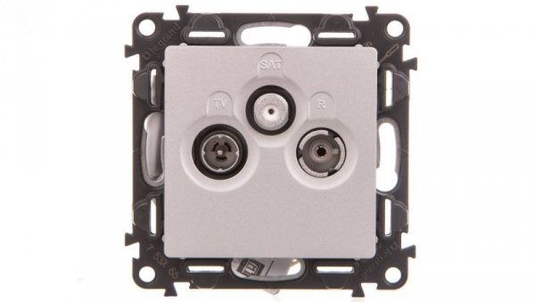 VALENA LIFE Gniazdo antenowe RTV/SAT przelotowe aluminium 753365