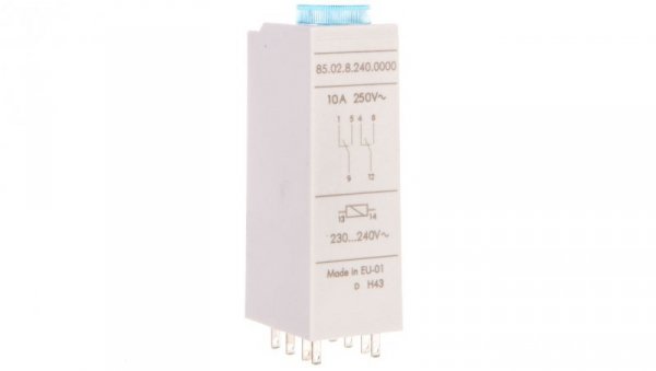 Przekaźnik czasowy 2P 10A 230-240V AC, wielofunkcyjny Al, Dl, SW, GI 85.02.8.240.0000