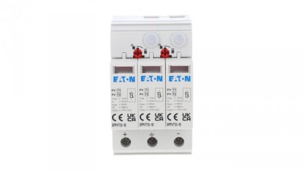 Ogranicznik przepięć B+C Typ T1+T2 2P+N 15kA 3,7kV 1000V DC SPPVT12-10-2+PE 177256