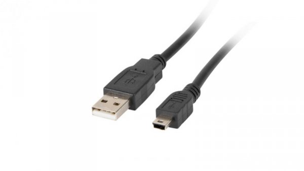 Kabel połączeniowy miniUSB 2.0 /Canon/ Typ USB A/miniUSB B(5pinów), M/M czarny 1,8m CA-USBK-10CC-0018-BK