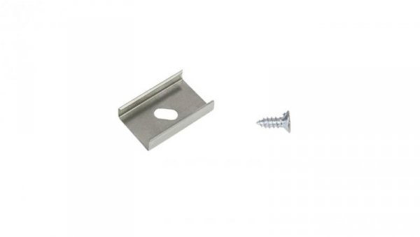 Uchwyt U sprężysty 1szt corner10 srebrny surface10 groove10 deep10