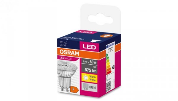 Żarówka LED GU10 VALUE PAR16 80 36st 6,9W/830 230V 4058075096646