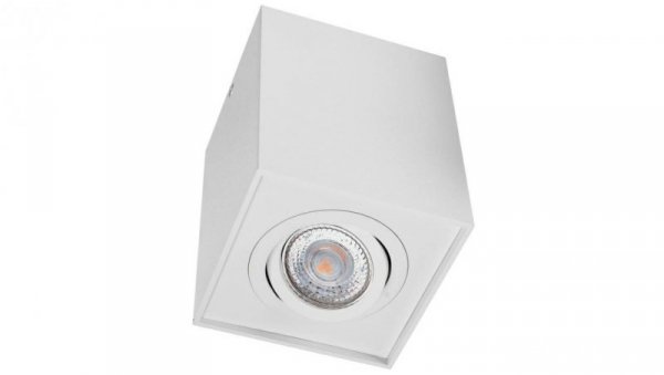 Oprawa sufitowa natynkowa INDI Gu10 230V sand white / biała piaskowana 97x97x124