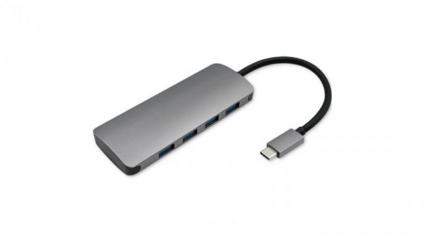 Qoltec Hub Adapter USB-C 3.1 5w1 4x USB 3.0 DC