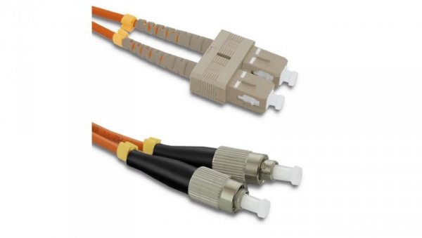 Qoltec Patchcord światłowodowy SC/UPC - FC/UPC Multimode 50/125 OM2 Duplex 3m