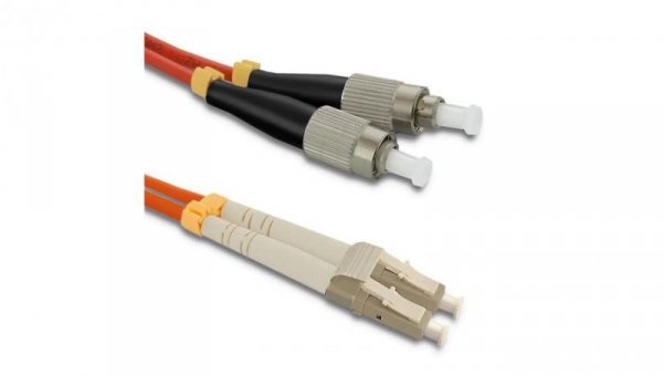 Qoltec Patchcord światłowodowy LC/UPC - FC/UPC Multimode 50/125 OM2 Duplex 2m