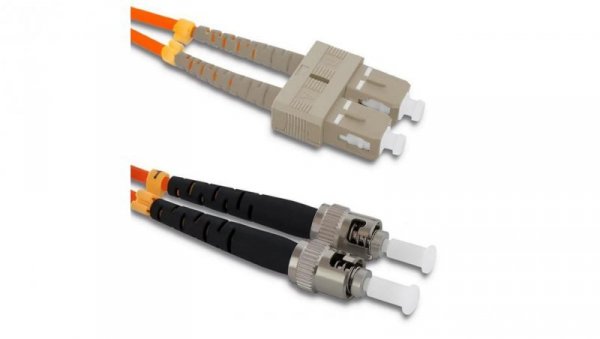 Qoltec Patchcord światłowodowy SC/UPC - ST/UPC Multimode 50/125 OM2 Duplex 3m