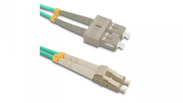 Qoltec Patchcord światłowodowy LC/UPC - SC/UPC Multimode 50/125 OM4 Duplex 3m