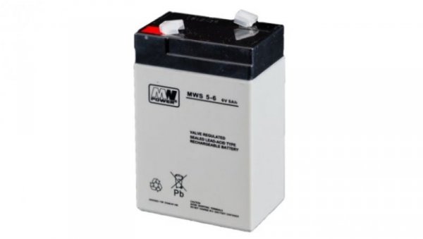 Akumulator AGM 6V 5Ah (70x47x101mm) MWS 5-6