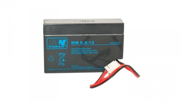 Akumulator AGM 12V 0,8Ah (96x25x62mm) MW 0,8-12