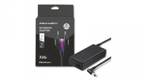 Qoltec Zasilacz do laptopa Asus 65W 19V 3.42A 5.5*2.5 +kabel zasilający