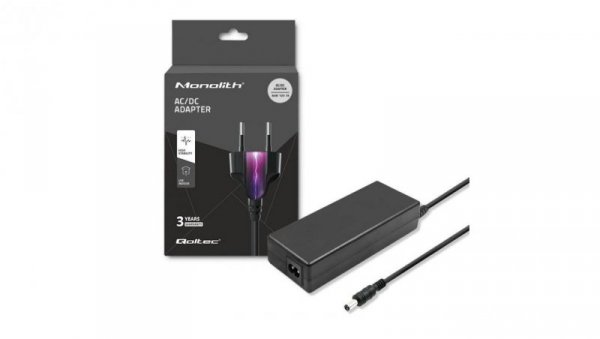 Qoltec Zasilacz desktopowy 84W 12V 7A 5.5*2.1 +kabel zasilający