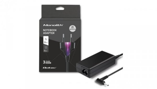 Qoltec Zasilacz do laptopa Asus 40W 19V 2.1A 2.5*0.7 +kabel zasilający