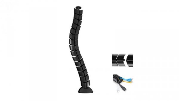 Organizator maskownica kabli do biurka Maclean MC-768 B czarna 75cm MC-768