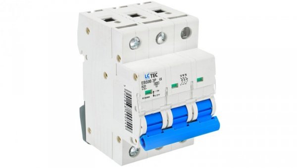 Wyłącznik nadprądowy 3P B 20A 6kA AC LC-Tec EBS9B-3B/20 LCTEC-EBS9B-3B/20