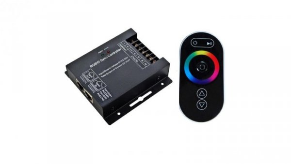 Kontroler sterownik RGBW RF dotykowy288W 12/24VDC czarny radiowy 433.92MHz