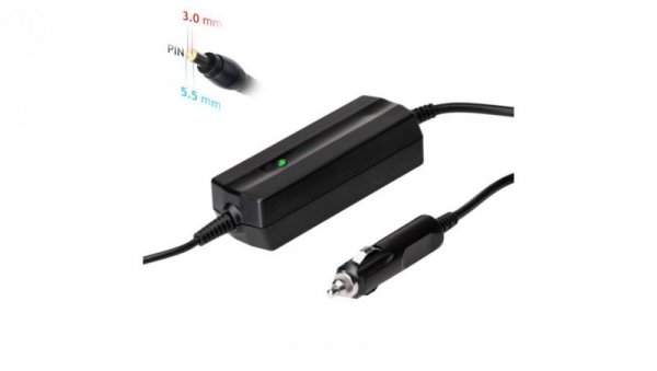 Zasilacz samochodowy do notebooka Akyga AK-ND-37 19V / 4.74A 90W 5.5 x 3.0 mm + pin SAMSUNG 1.2m