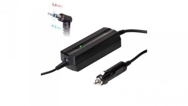 Zasilacz samochodowy do notebooka Akyga AK-ND-40 19.5V / 3.33A 65W 4.5 x 3.0 mm + pin HP 1.2m