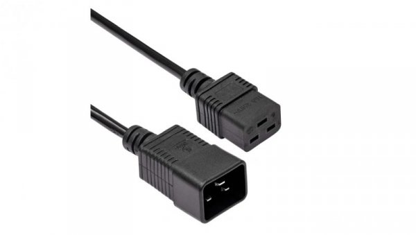 Kabel zasilający przedłużacz serwerowy Akyga AK-UP-03 CU 3x1mm² IEC C19 / IEC C20 1.8 m