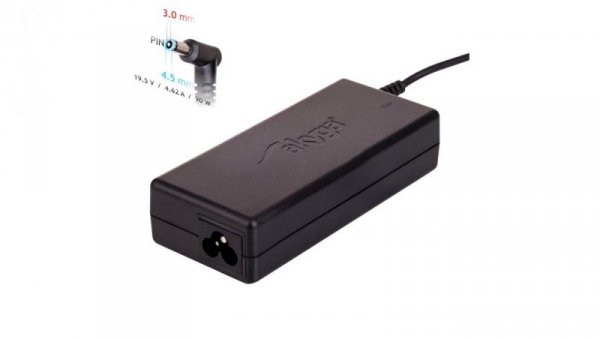 Zasilacz do notebooka Akyga AK-ND-26 19.5V / 4.62A 90W 4.5 x 3.0 mm + pin HP 1.2m