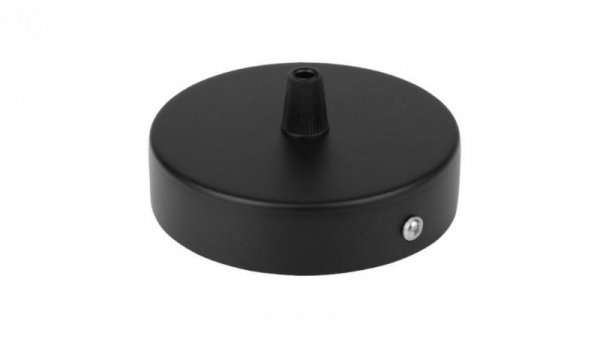 Maskownica do sufitu 80x25mm czarna do kabla w oplocie i lamp metalowa podsufitka