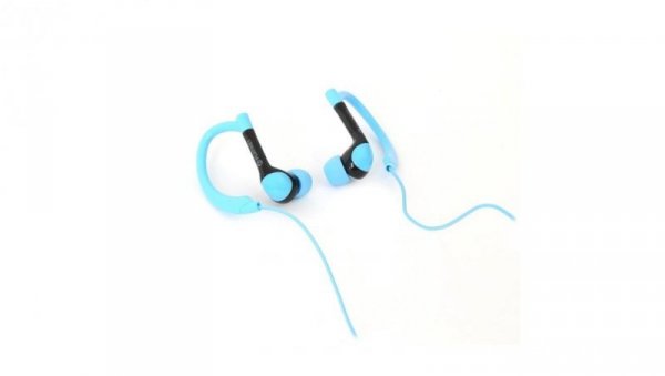 Słuchawki douszne + mic sport pm1072 niebieskie 42937 PM1072BL