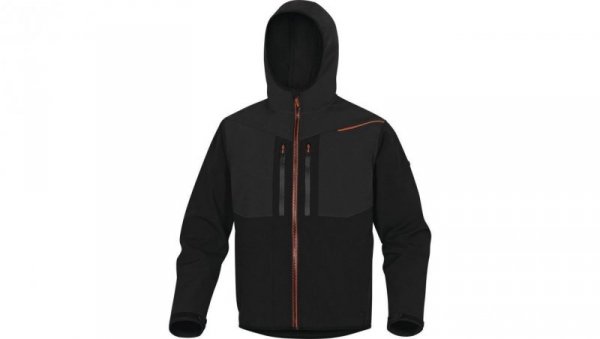 Kurtka Softshell z poliestru i elastanu kolor czarno-pomarańczowy rozmiar XL HORT2NOXG
