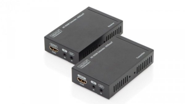 Przedłużacz/Extender HDMI HDBaseT do 70m po Cat.5e 4K 30Hz UHD HDCP 2.2, IR audio (zestaw) DS-55500