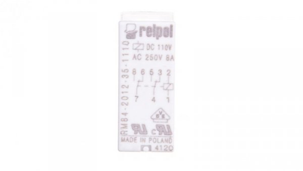 Przekaźnik miniaturowy 2P 110V DC PCB AgNi RM84-2012-35-1110 600339