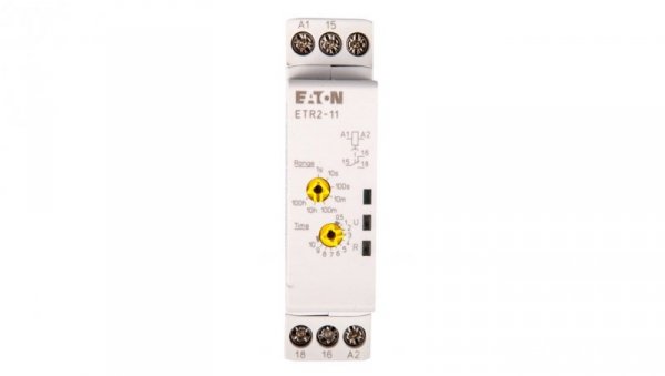 Przekaźnik czasowy 1P 3A 0,05sek-100h 24–240V AC, 24–48V DC opoźnione załączenie ETR2-11 262684
