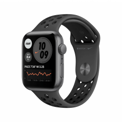Apple Watch Nike SE 44mm GPS  Aluminium w kolorze gwiezdnej szarości z paskiem sportowym Nike w kolorze antracytu / czarnym