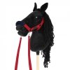 Zestaw Skippi - Hobby Horse czarny i dodatkowy kantar - czerwony