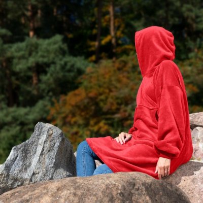 Bluzair SUPER MAMA - Bluza koc - Czerwony