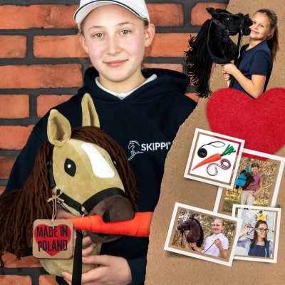 Hobby Horse Skippi - koń na kiju - Karmel