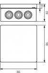 Puszka n/t hermetyczna pusta 86x86x40mm IP55 szara VP 003-03 61.115