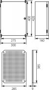Obudowa 400x300x166mm IP65 z płytą montażową transparentna UNIbox Uni-1/T 43.11
