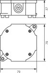 Puszka n/t hermetyczna pusta 79x79x37mm IP44 biała VP 075-01 61.177