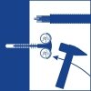 Uchwyt kablowy szybkiego montażu hakowy rury i przewody fi 18-22mm USMH-22 BIS 15.4 /25szt./