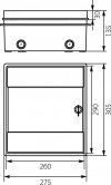 Rozdzielnica modułowa 1x8 podtynkowa IP65 RHp-8 36.808