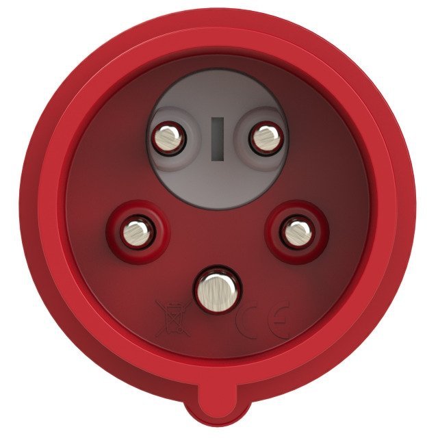 Wtyczka tablicowa (zwrotnica faz) 32A 5P 400V czerwona IP44 8625-6