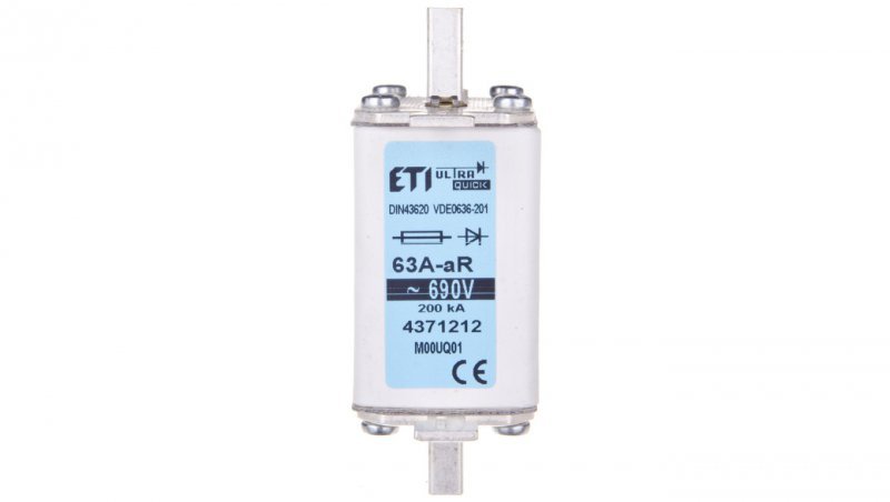 Wkładka bezpiecznikowa NH00 63A aR 690V M00UQ01 004371212