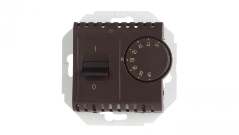 Simon 54 Regulator temperatury z czujnikiem wewnętrznym brąz mat DRT10W.02/46