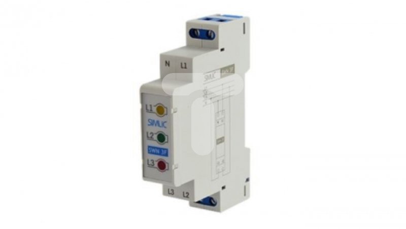 Wskaźnik napięcia LED 3-fazowy SWN 3F TS 35 szary 85132012