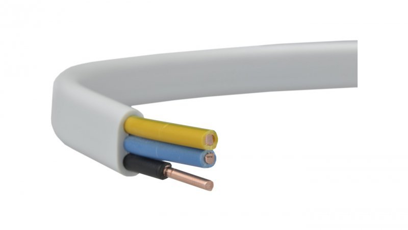 Przewód prądowy YDYp 450/750V 3x1 płaski drut Elektrokabel /100m/